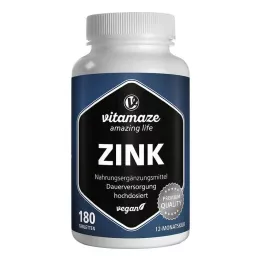 ZINK 25 mg:n suurannoksiset vegaaniset tabletit, 180 kpl