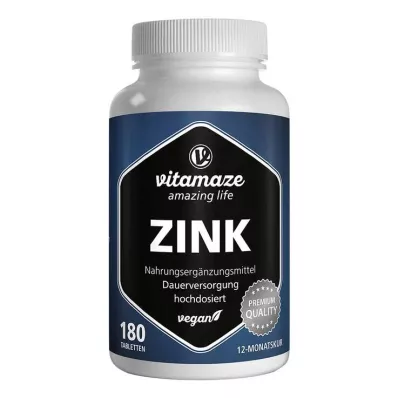Sinkki 25 mg suuriannoksiset vegaaniset tabletit, 180 kpl Sinkki 25 mg suuriannoksiset vegaaniset tabletit, 180 kpl