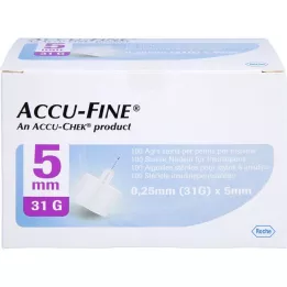 ACCU FINE steriilit neulat insuliinikyniä varten 5 mm 31 G, 100 kpl
