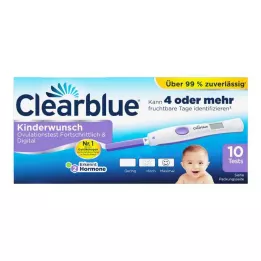 CLEARBLUE Ovulaatiotesti kehittynyt &amp; digitaalinen, 10 kpl