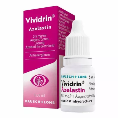 Vividrin® Azelastine -silmätipat akuuttia apua heinänuhaan ja allergioihin, 6 ml Vividrin® Azelastine -silmätipat akuuttia apua heinänuhaan ja allergioihin, 6 ml