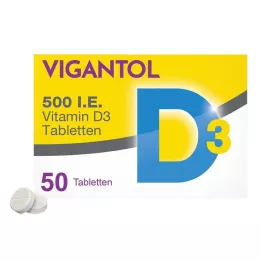VIGANTOL 500 I.U. D3-vitamiinitabletit, 50 kpl