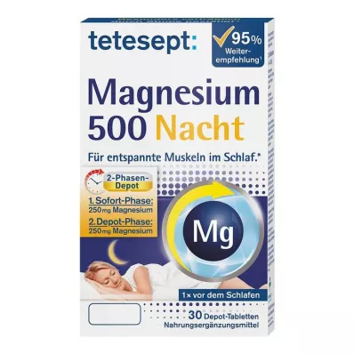 Tetesept Magnesium 500 yötabletit, 30 kpl Tetesept Magnesium 500 yötabletit, 30 kpl