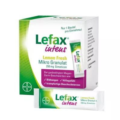 Lefax intens Lemon Fresh Micro Granules 250 mg Simeticon, 50 kpl
