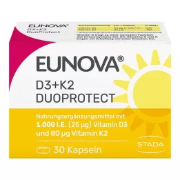 EUNOVA DuoProtect D3+K2 1000 I.E./80 μg kapselit, 30 kpl