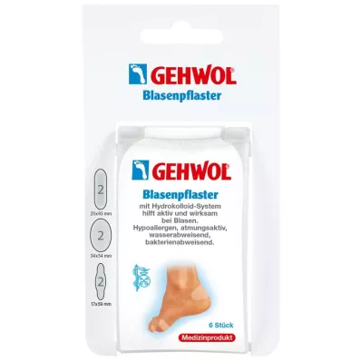GEHWOL rakkolaastari lajiteltu, 6 kpl