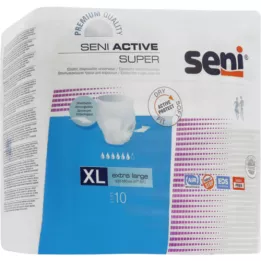 SENI Active Super inkontinenssisukkahousut kertakäyttöiset XL, 10 kpl