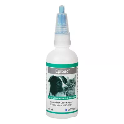 EPIBAC emäksinen korvapuhdistusaine koirille/kissoille, 100 ml