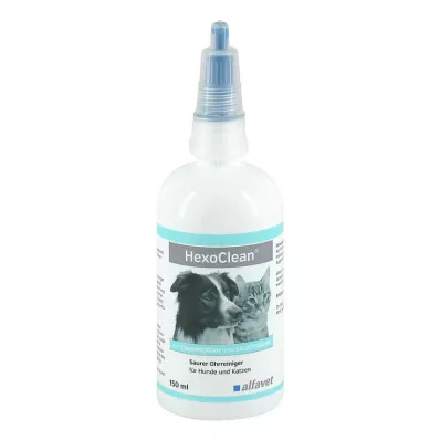 Hexoclean hapan korvanpuhdistusaine koirille ja kissoille, 150 ml