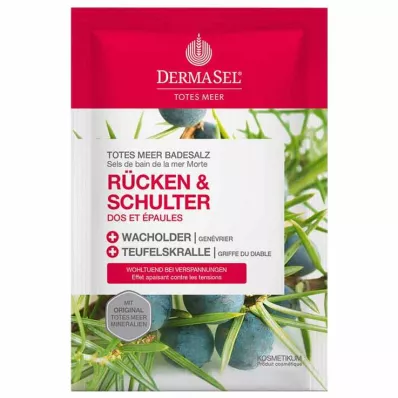 DERMASEL Kuolleenmeren kylpysuola takaisin &amp; Olkapää, 80 g