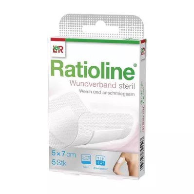 RATIOLINE Haavasidos 7x5 cm steriili, 5 kpl RATIOLINE Haavasidos 7x5 cm steriili, 5 kpl