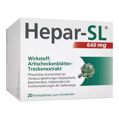 HEPAR-SL 640 mg kalvopäällysteiset tabletit, 20 kpl