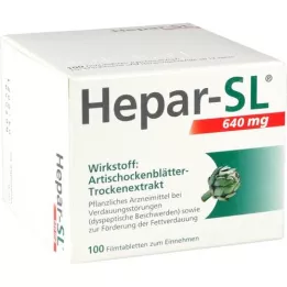 HEPAR-SL 640 mg kalvopäällysteiset tabletit, 100 kpl