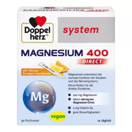 DOPPELHERZ Magnesium 400 DIRECT järjestelmäpelletit, 30 kpl