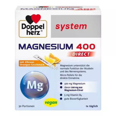 Doppelherz-järjestelmä Magnesium 400 Direct Pellets, 30 kpl Doppelherz-järjestelmä Magnesium 400 Direct Pellets, 30 kpl
