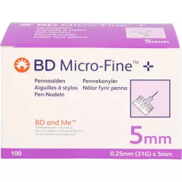 BD MICRO-FINE+ kynäneulat 0,25x5 mm, 100 kpl