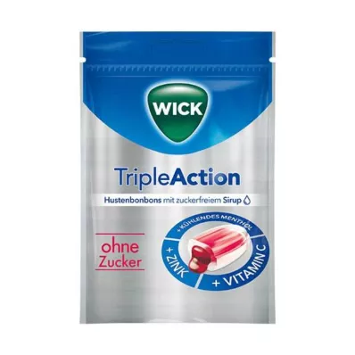 WICK Tripleaction Menthol & Cassis makeiset ilman sokeria, 72 g WICK Tripleaction Menthol & Cassis makeiset ilman sokeria, 72 g