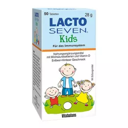 LACTO SEVEN Lasten mansikka-mansikanmakuinen Tabl., 50 kpl