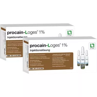 PROCAIN-Loges 1% injektioneste, liuos, injektioampullit, 100X2 ml