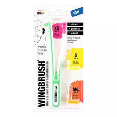 WINGBRUSH Aloitussarjan pidike, jossa 3 harjaa, 1 kpl