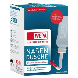 WEPA nenähuuhtelu, jossa on 10x2,95 g nenähuuhtelusuolaa, 1 p