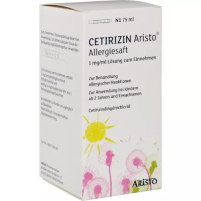 CETIRIZIN Aristo Allergiamehu 1 mg/ml oraaliliuos, 75 ml