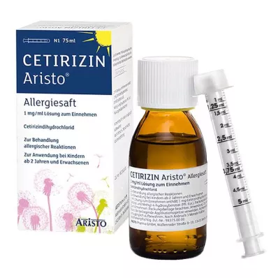 CETIRIZIN Aristo Allergiamehu 1 mg/ml oraaliliuos, 75 ml CETIRIZIN Aristo Allergiamehu 1 mg/ml oraaliliuos, 75 ml