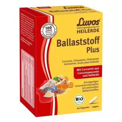 LUVOS Healing Earth Organic Dietary Fibre Plus Kapselit, 60 kapselia