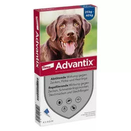 ADVANTIX Spot-on-liuos iholle levitettäväksi koirille 25-40 kg, 4X4,0 ml