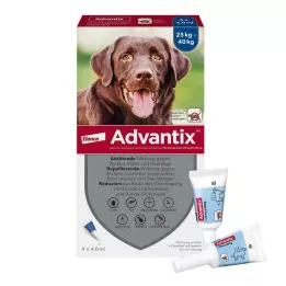 ADVANTIX Spot-on-liuos iholle levitettäväksi koirille 25-40 kg, 4X4,0 ml
