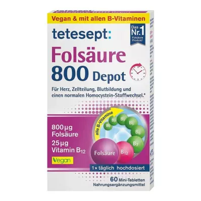 Tetesept foolihappo 800 depot tablettia, 60 kpl