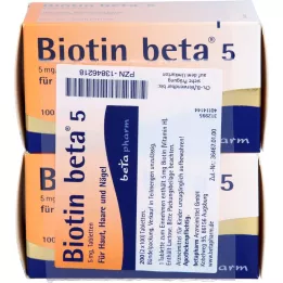 BIOTIN BETA 5 tablettia, 200 kpl