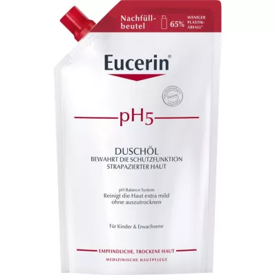 EUCERIN pH5 Shower Oil Sensitive Skin -suihkuöljyn täydennyslataus, 400 ml
