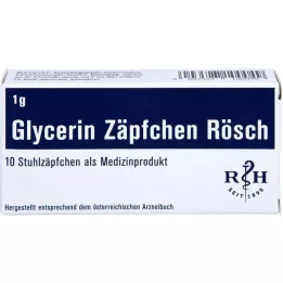 GLYCERIN ZÄPFCHEN Rösch 1 g ummetusta vastaan, 10 kpl