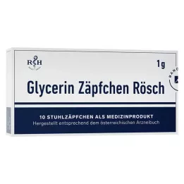 GLYCERIN ZÄPFCHEN Rösch 1 g ummetusta vastaan, 10 kpl