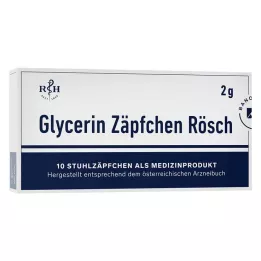 GLYCERIN ZÄPFCHEN Rösch 2 g ummetusta vastaan, 10 kpl