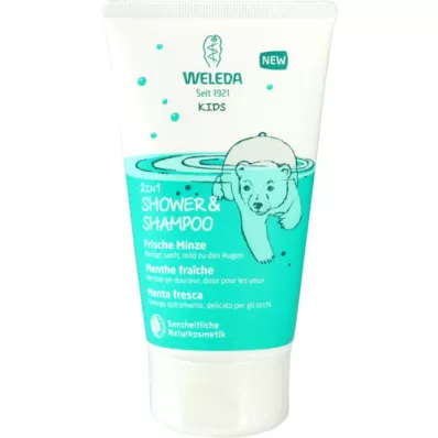 WELEDA Kids 2in1 Shower &amp; Shampoo raikas minttu, 150 ml