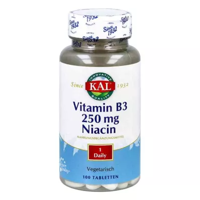 VITAMIN B3 NIACIN 250 mg tabletit, 100 kpl