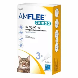 AMFLEE combo 50/60mg oraaliliuos kissoille, 3 kpl