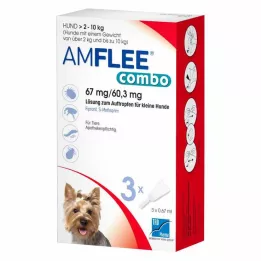 AMFLEE combo 67/60,3 mg oraaliliuos koirille 2-10 kg, 3 kpl