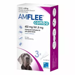 AMFLEE combo 402/361,8mg oraaliliuos yli 40 kg painaville koirille, 3 kpl
