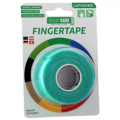 FINGERTAPE lateksiton BUDDYCARE MED vihreä, 1 kpl