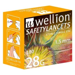 WELLION Safetylancets 28 G turvaemalit, 100 kpl