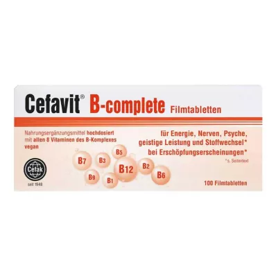 CEFAVIT B-complete kalvopäällysteiset tabletit, 100 kpl