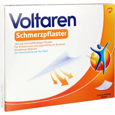 VOLTAREN Kipulaastari 140 mg vaikuttavaa ainetta laastari, 5 kpl