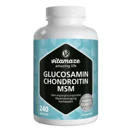 GLUCOSAMIN CHONDROITIN MSM C-vitamiinikapselit, 240 kapselia