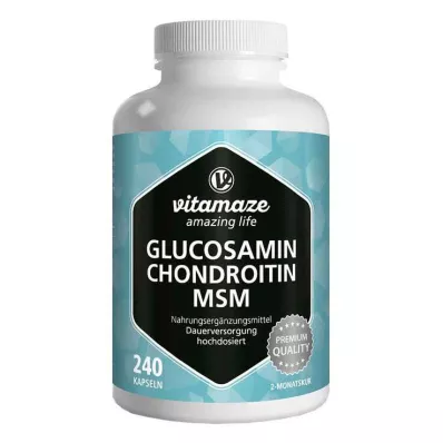 GLUCOSAMIN CHONDROITIN MSM C-vitamiinikapselit, 240 kapselia