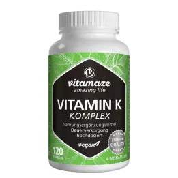 VITAMIN K1+K2-kompleksi korkea-annoksiset vegaaniset kapselit, 120 kpl