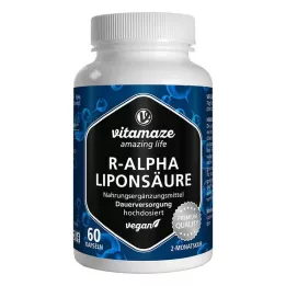 R-ALPHA-LIPONSÄURE 200 mg korkea-annoksiset vegaaniset kapselit, 60 kpl