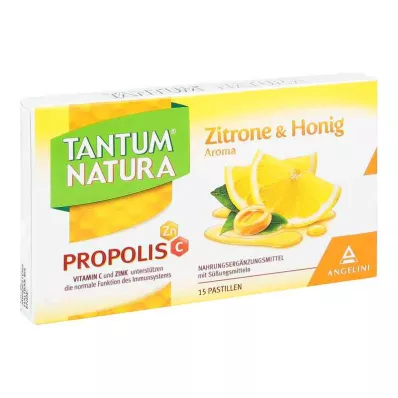 TANTUM NATURA Propolis sitruunalla &amp; Hunaja-aromi, 15 kpl